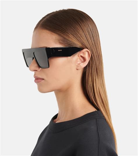 black and gold celine sunglasses|celine flat top sunglasses black.